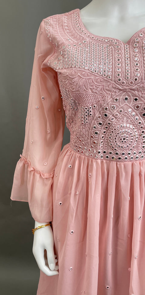 Pink top and Flare pant