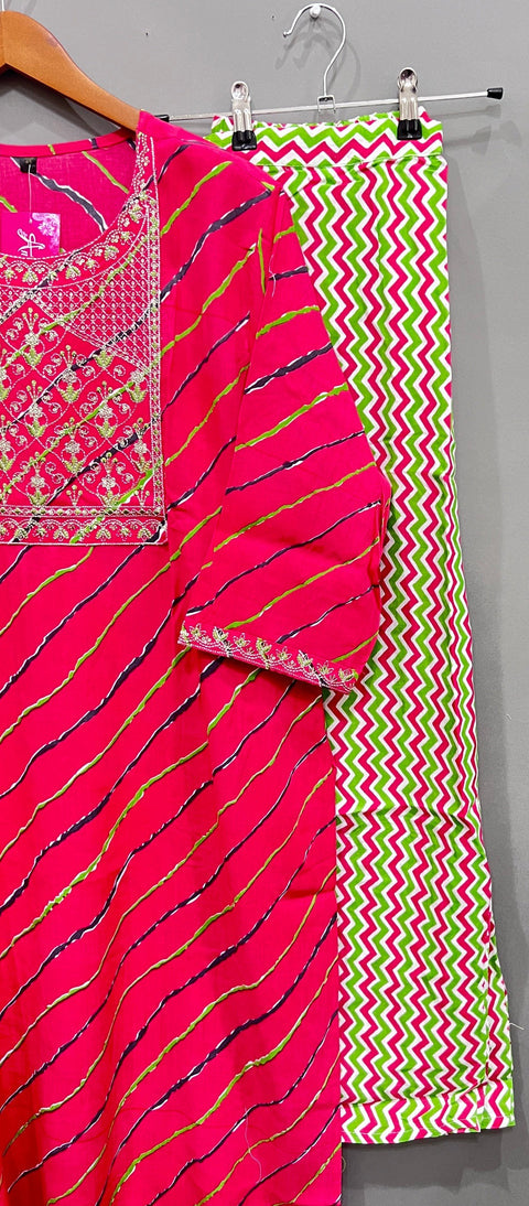 Pink Kurta and Pant