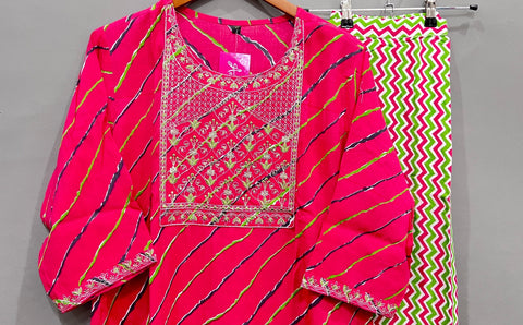 Pink Kurta and Pant