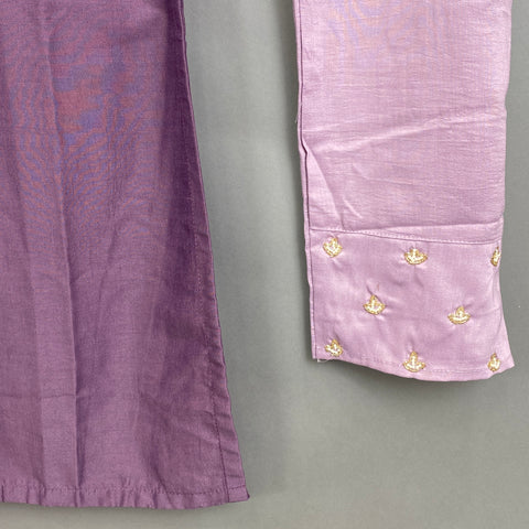 Lavender Handwork Kurta, Pant and Dupatta set