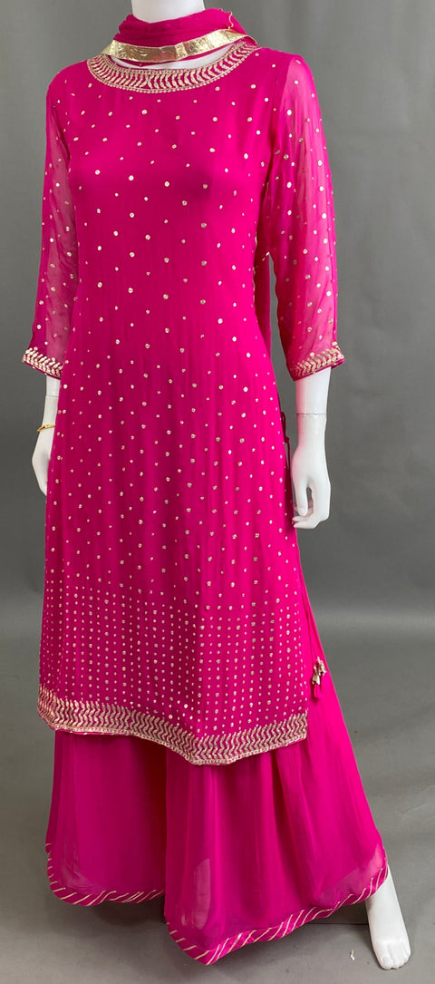Pink Kurta, Pant and Dupatta set