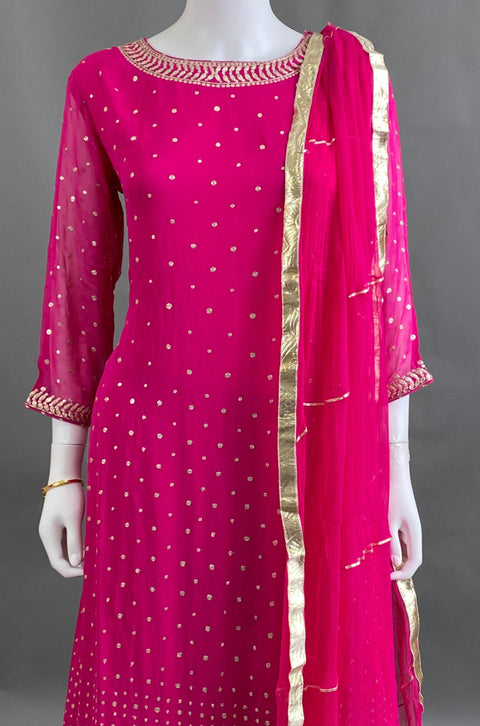 Pink Kurta, Pant and Dupatta set