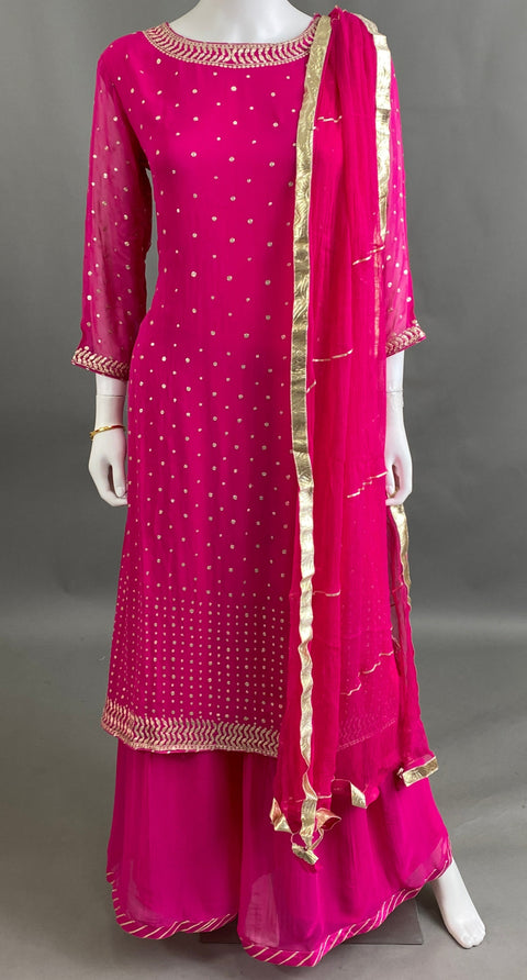Pink Kurta, Pant and Dupatta set