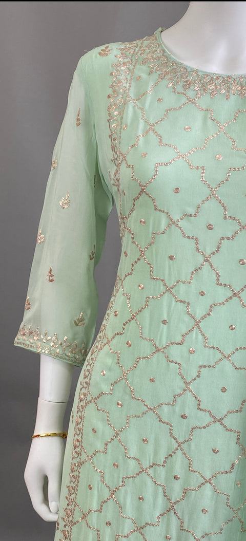 Light Green Kurta, Pant and Dupatta set