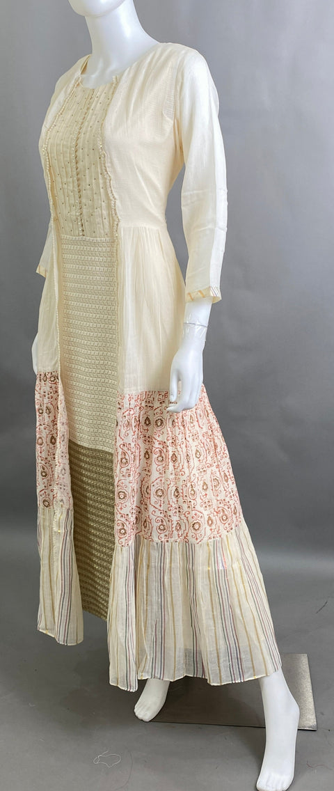 Off-White A-Line Kurti