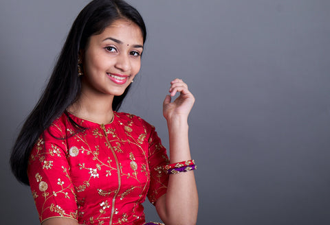 Crop Top and Patola Lehenga With Traditional Borders