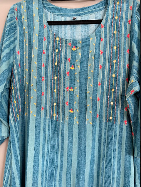 Blue Plus Size Kurti