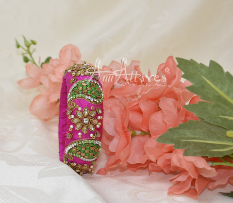 Maggam Work Bangles [Hand Crafted For Festive Look]